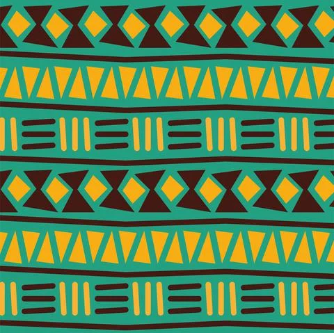 Orange african culture pattern Illustrazione stock