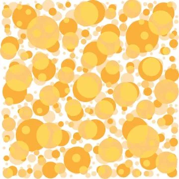 Orange air bubbles on white background for kids Stock Illustration