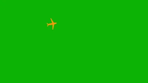 Orange airplane green Stock Footage 252588565