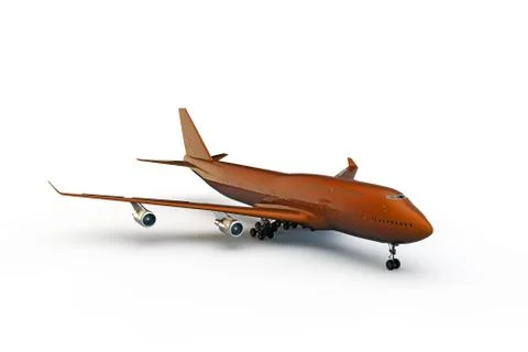 Orange airplane Stock Illustration