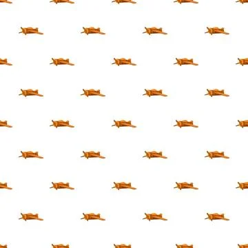 Orange airplane seamless pattern on white background Stock Illustration