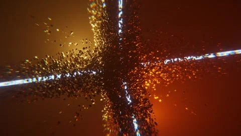 Orange Amazing Sci-Fi Abstract Background VJ Loop l 4K Stock Footage 296529461