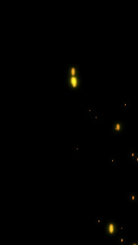 Orange Ambient Light Particles on Dark Background Vídeos de archivo 336440607