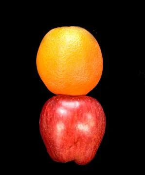Orange and apple Stock Photos