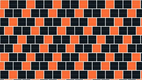 Orange and black brick pattern texture design Stock Illustration