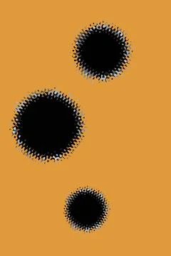 Orange and black dynamic background. Abstract vector. Circular geometry desig Stock Illustration