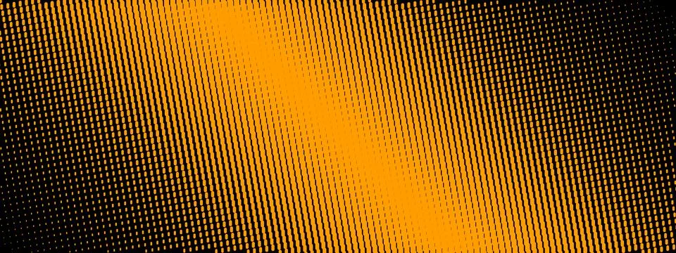 Orange and black halftone vector pattern abstract banner background Stock Illustration