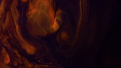Orange And Black Liquid Paint Stock Footage 206447207