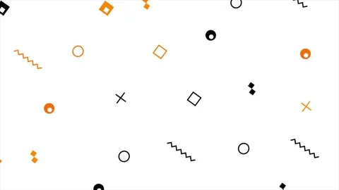 Orange and black random abstract shapes pop style Minimal white background Video stock 272487214