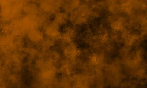Orange And Black Smoke Cloud Background With Dramatic Vapor Texture Stock Photos