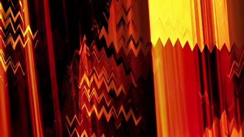 Orange and black zigzag pattern against a curtain backdrop. Stock Footage 163819614