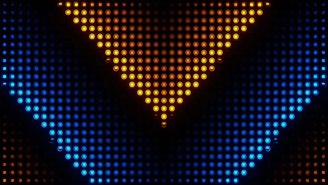 Orange and Blue Circles Light Moving Background VJ Loop in 4K Stock Footage 325080072