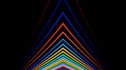 Orange and Blue Descending Endless Lines Background VJ Loop in 4K Stock Footage 336482219