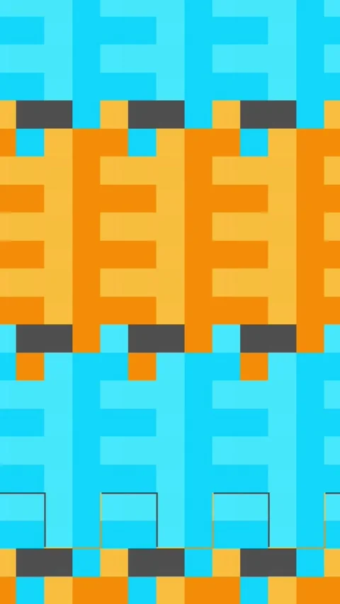 Orange and Blue Geometric Motion Background 2 - Vertical Stock Footage 328354974