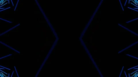 Orange and Blue Neon Lightning Kaleidoscope Background VJ Loop in 4K Stock Footage 332499678