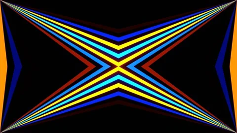 Orange and Blue Neon Rays Kaleidoscope Background VJ Loop in 4K Stock Footage 330303581