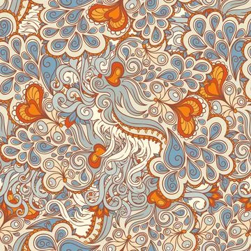 Orange and blue pattern Stock Illustration