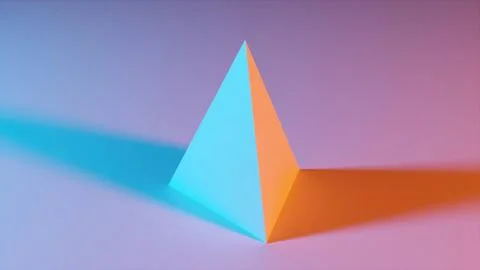 Orange and blue triangle Stock Illustration