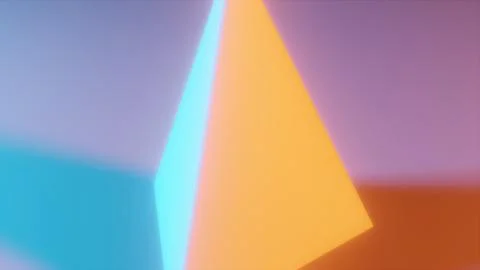 Orange and blue triangle Stock Illustration