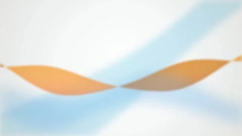 Orange and blue wave bands flow in a seamless loop Stock Footage 343115165