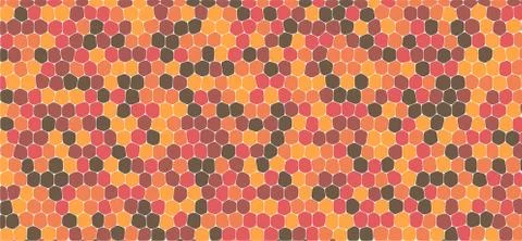 Orange and brown tones hexagonal abstract background Stock Illustration