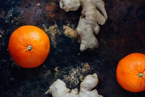 Orange and ginger Stock Photos