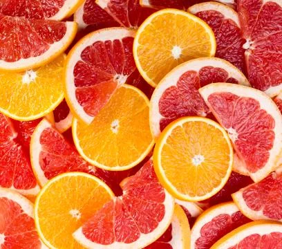 Orange and grapefruit background Stock Photos