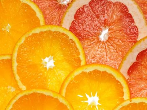 Orange and grapefruit Stock Photos