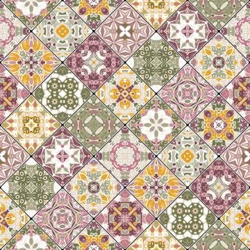 Orange and green abstract patterns 스톡 일러스트