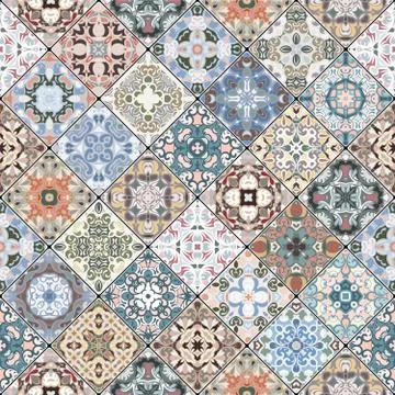 Orange and green abstract patterns 스톡 일러스트