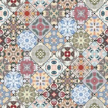 Orange and green abstract patterns 스톡 일러스트