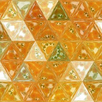 Orange and green background effect patchwork transparent glass effect, pictur Illustration