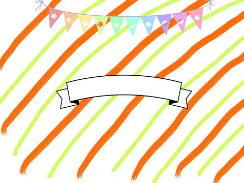Orange and green background with text banner Stock Illustration