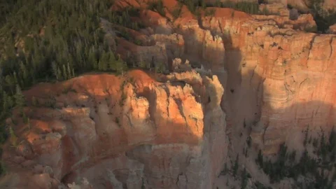 Orange and green cliffs Stock Footage 75203619