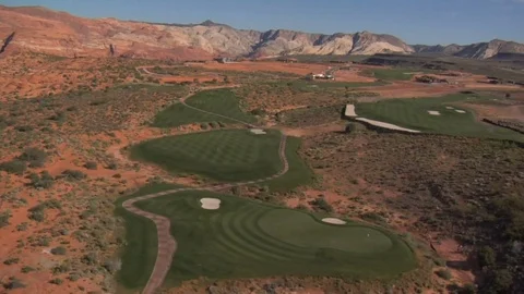 Orange and green golf course Stock Footage 75203727