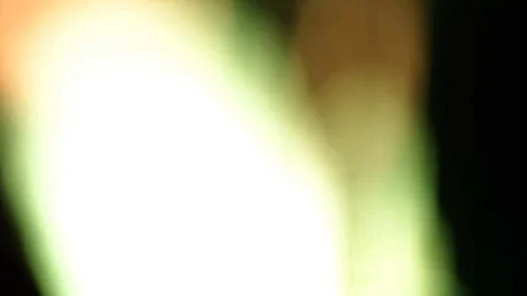 Orange and green light leaks with reclections Stock Footage 85435710