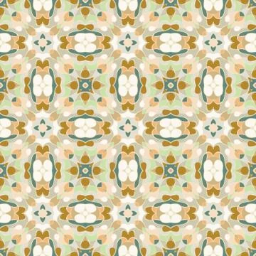 Orange and green pattern Stockillustratie