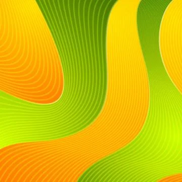 Orange and green wavy vector design Orange and green wavy abstract design ... Stock Photos