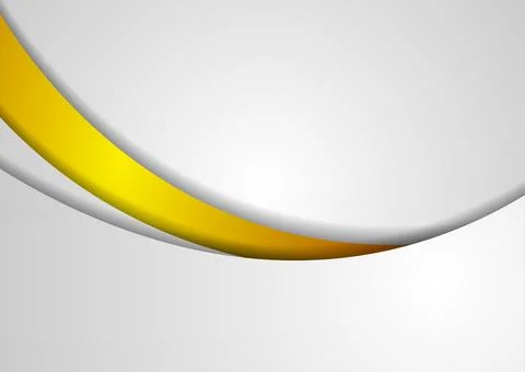 Orange and grey waves abstract modern corporate background Illustrazione stock