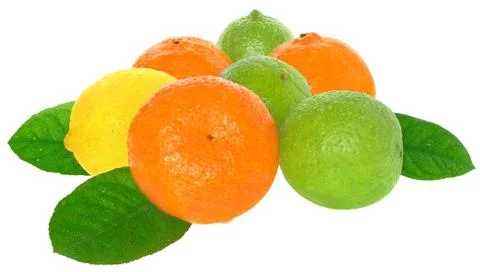 Orange and lemon. Stock Photos