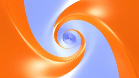 ORANGE and LIGHT BLUE, TWO COLORS Tunnel Flag Animation Loop, 4k 库存影片 299678509