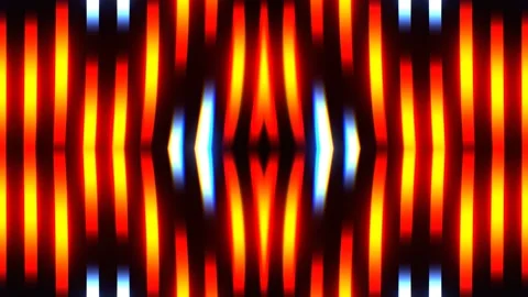 Orange and Lighting Blue Equalizer Effect Kaleidoscope Background VJ Loop Video stock 327556402