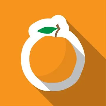 Orange and long shadow Stock Illustration