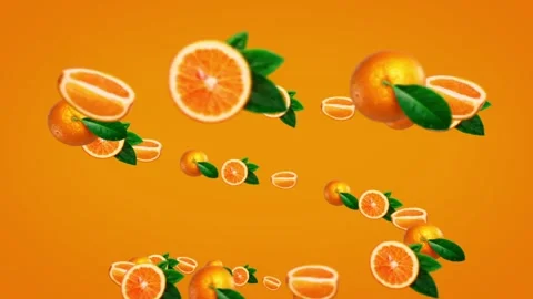 Orange and orange Slices vortex background Stock Footage 279146724