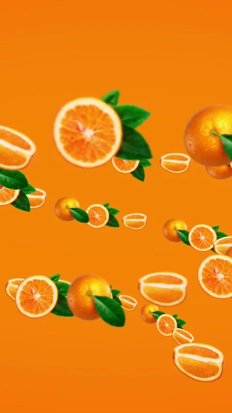 Orange and orange Slices vortex background Stock-Footage 279146842