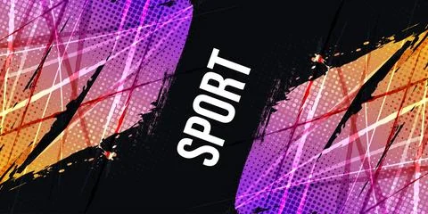 Orange and Purple Gradient Brush Background with Halftone Effect Illustrazione stock