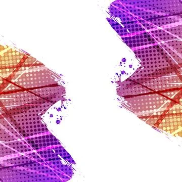 Orange and Purple Gradient Brush Background with Halftone Effect Stockillustratie