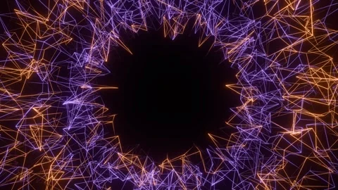 Orange and Purple Structures Moving Background VJ Loop in 4K Stock Footage 303706888