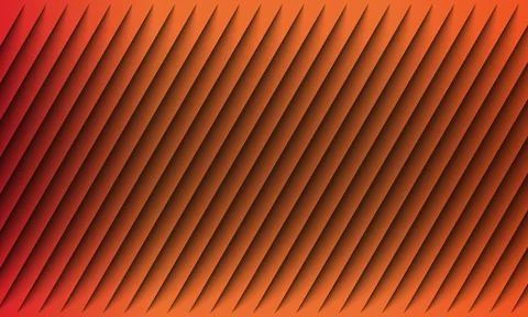 Orange and Red Diagonal Stripes With Shadow Effect pattern Stock Illustration