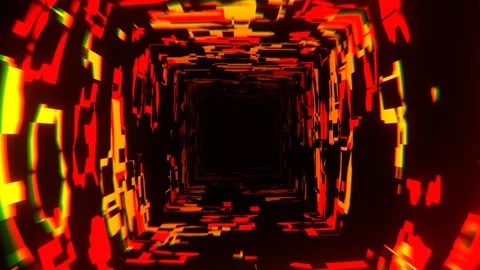 Orange and Red Framework of Changing Abstract Forms Background VJ Loop in 4K Stock Footage 310778079